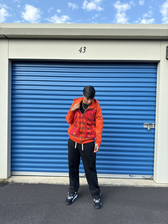 Orange zip hoodie