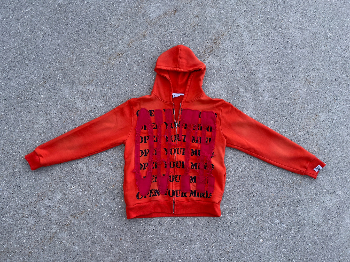 Orange zip hoodie