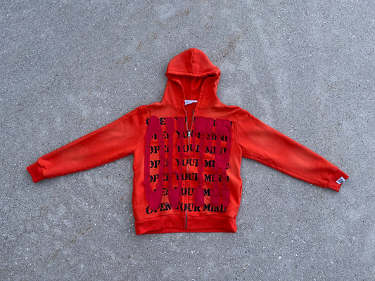 Orange zip hoodie